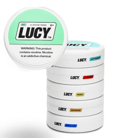 Lucy Nicotine Pouches (4mg)
Lucy Bolsitas de Nicotina (4mg.)
SABORES: WinterGreen; Mango, Espresso;