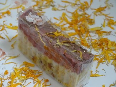 Calendula & Pink  Salt Soap/ Savon Sel Rose & Calendula
