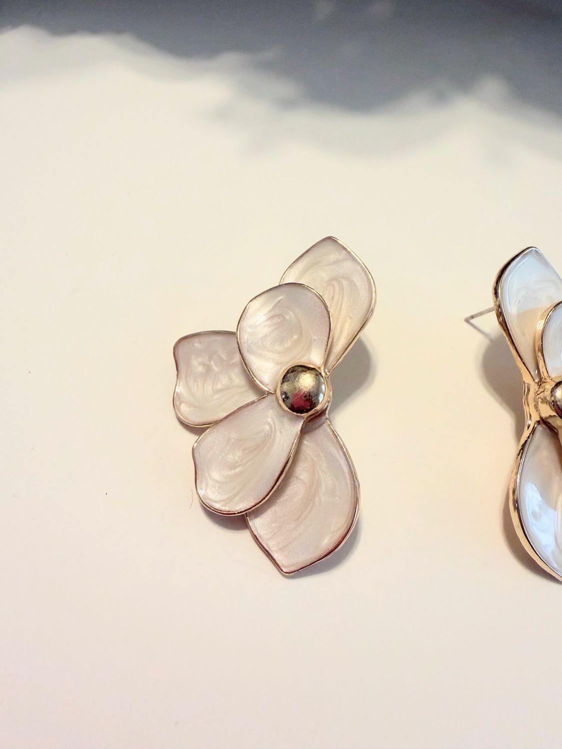 Abstract Acrylic Floral Earrings
