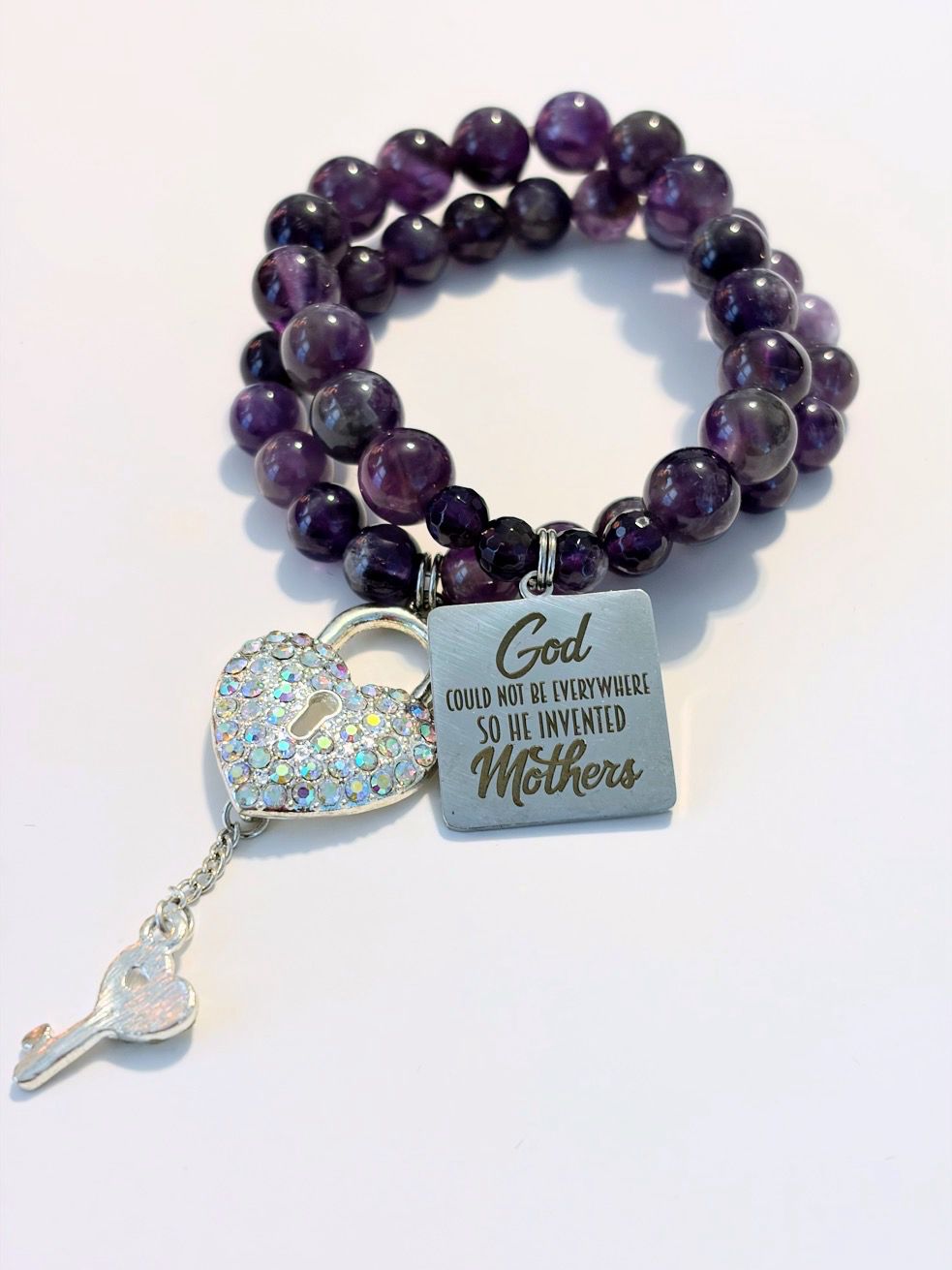 Amethyst Mothers Day Stack Bracelet