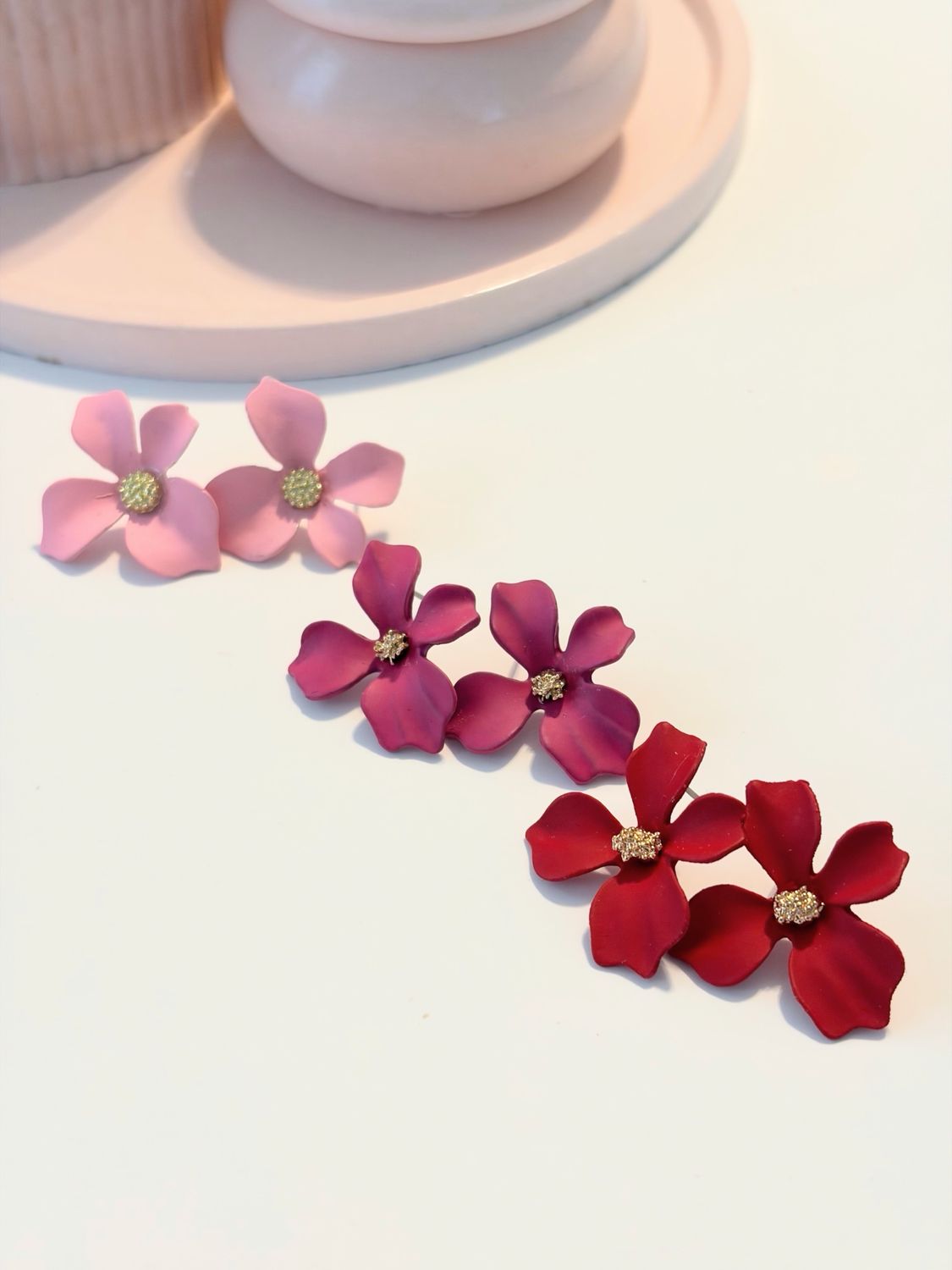 Simple Clay Floral Earrings