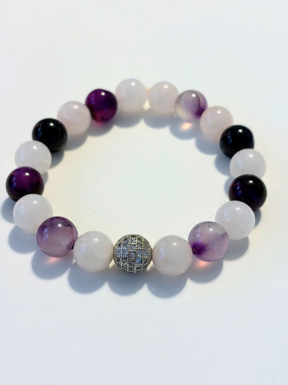 Rose Quartz &amp; Amethyst Shamballa