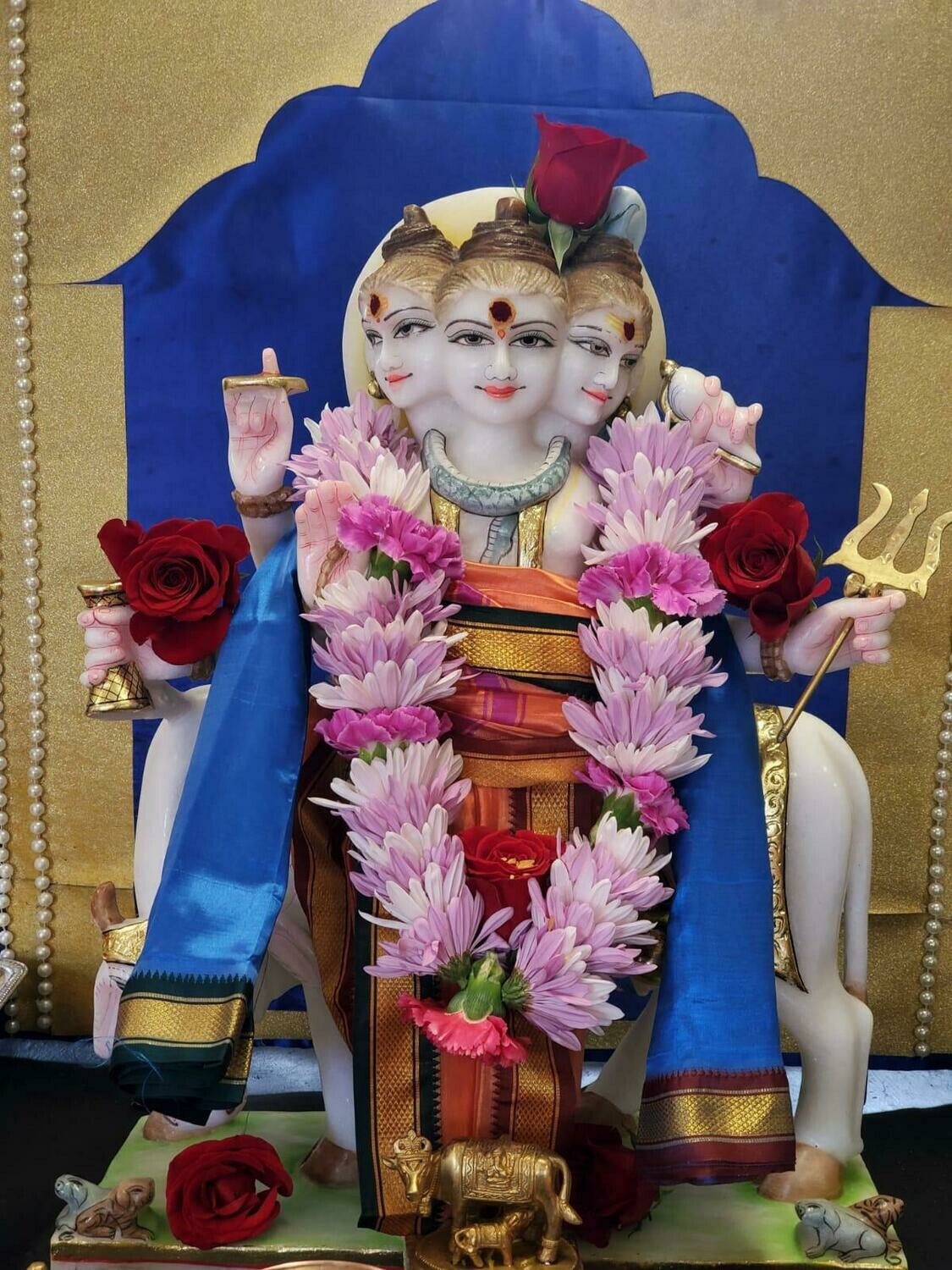 Abhishekam for Lord Dattatreya  (@ Temple -Samuhika)