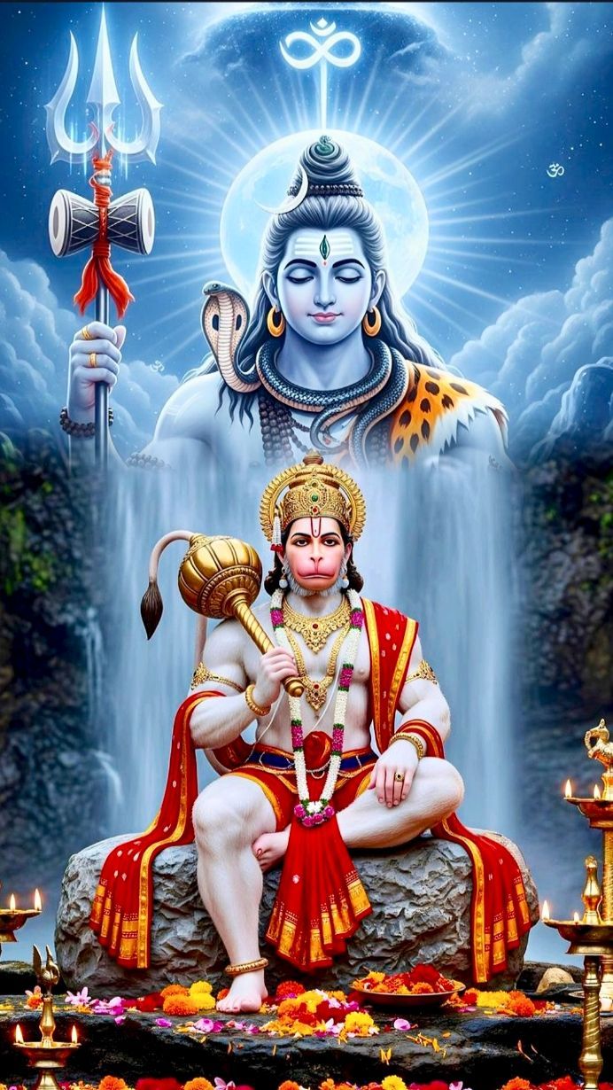Sri Shiv Ji & Hanuman Ji Abhishekham Sri Shiv Ji & Hanuman Ji Abhishekham