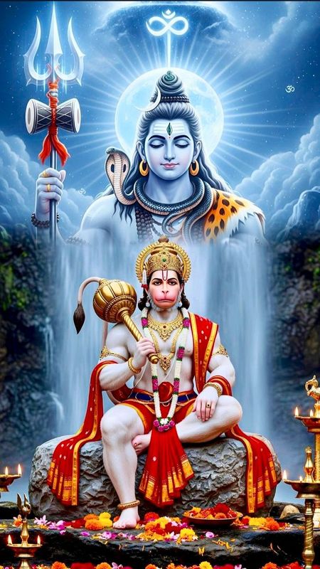 Sri Shiv Ji & Hanuman Ji Abhishekham Sri Shiv Ji & Hanuman Ji Abhishekham