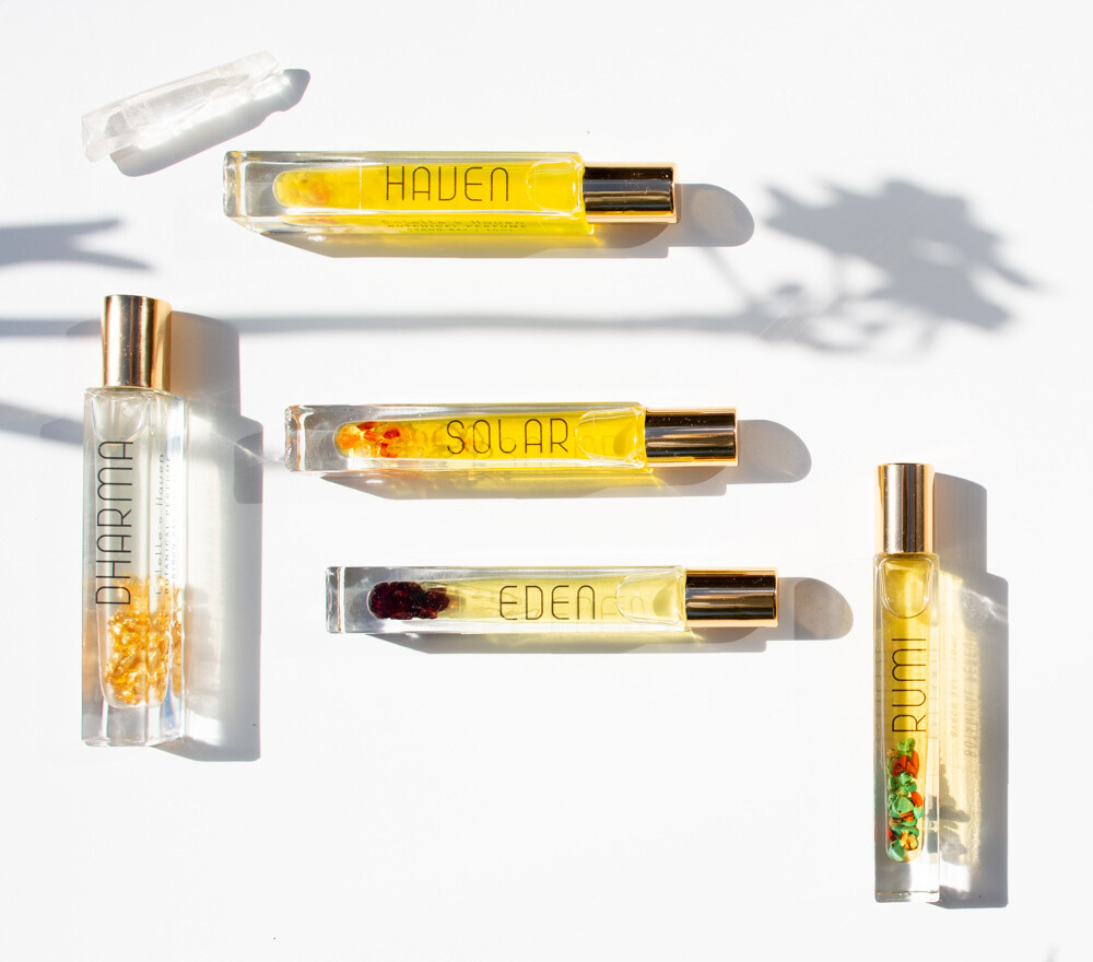 Natural perfume collection | Estelle&#39;s haven - 5 fragrances infused with crystals