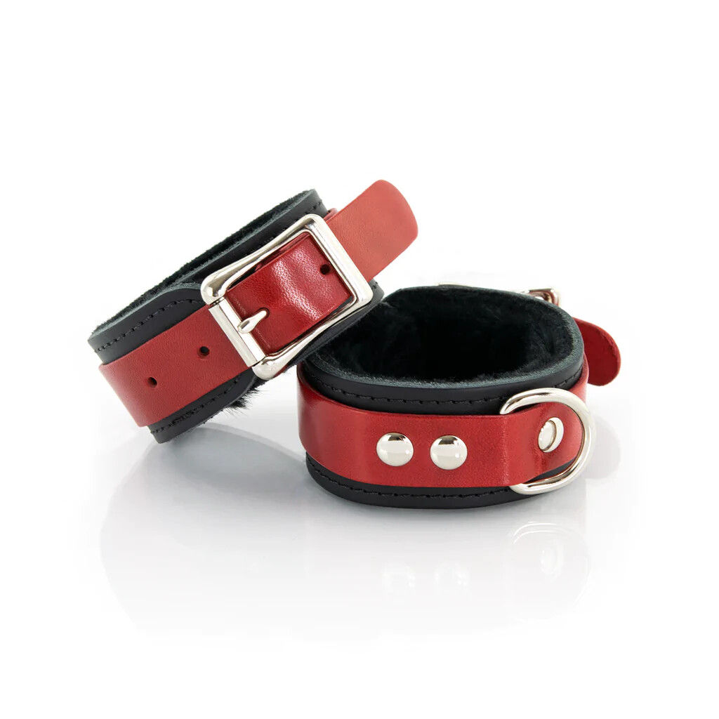 XBliss - Mini Leather Cuffs / Faux Fur Lining