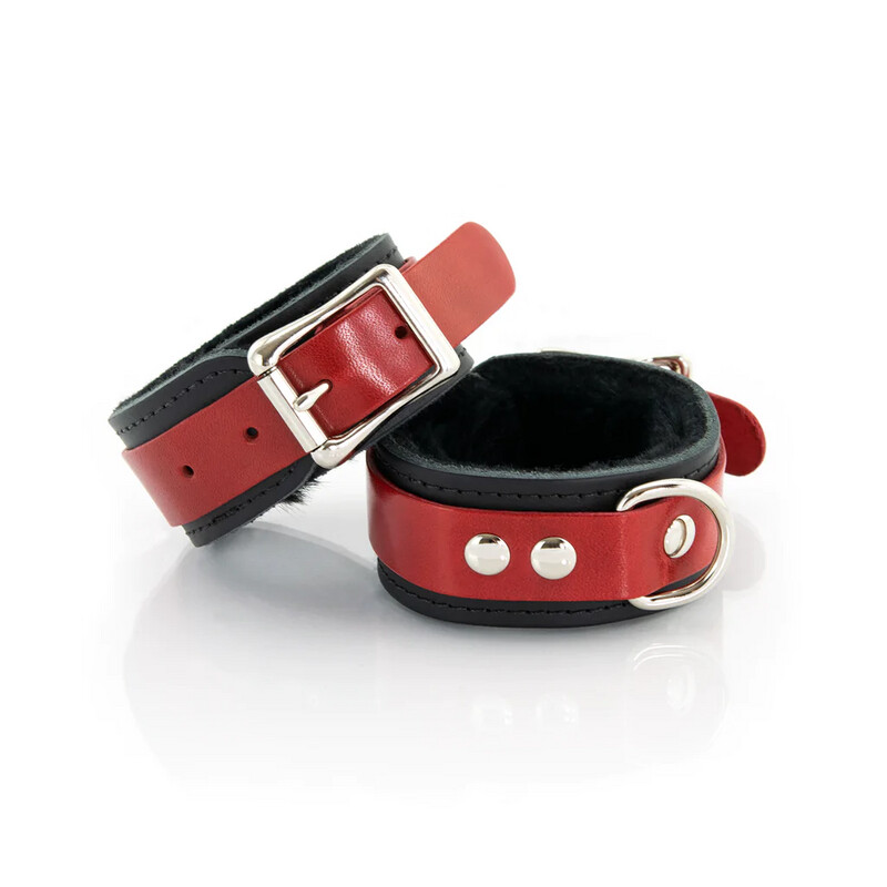 XBliss - Mini Leather Cuffs / Faux Fur Lining