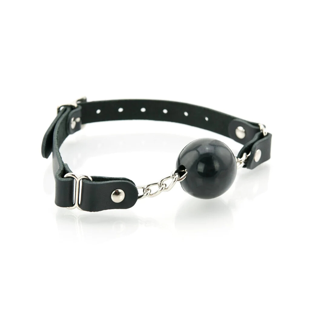 XBliss - Leather &amp; Chain Ball Gag