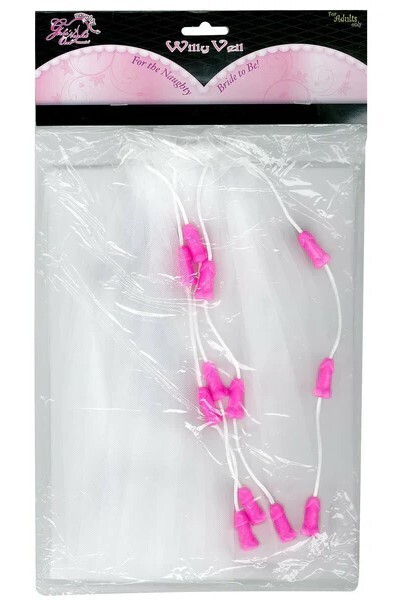 Voile de mariage avec petits pénis décoratifs