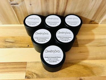 Aménora - Chandelle Caramel Choco &amp; Érable 4oz