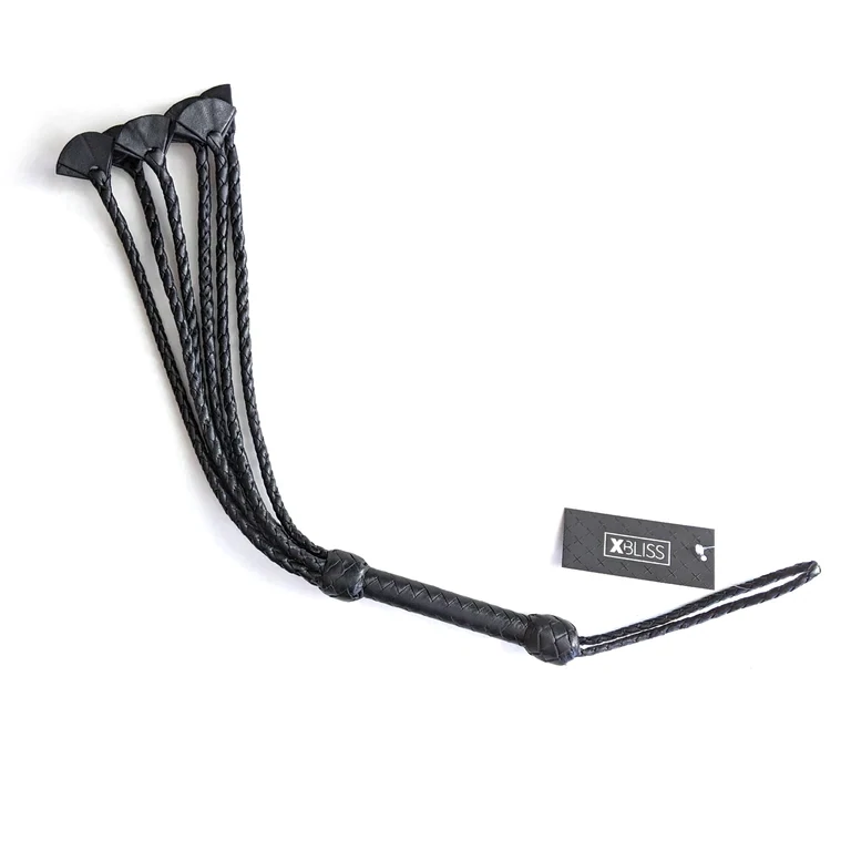 Petit fouet / flogger en cuir Cat-O-six