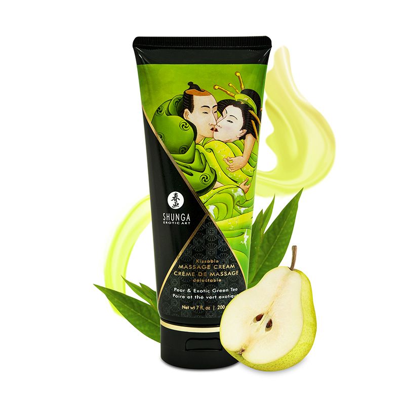 Shunga - Crème à massage - Poire &amp; Thé Vert