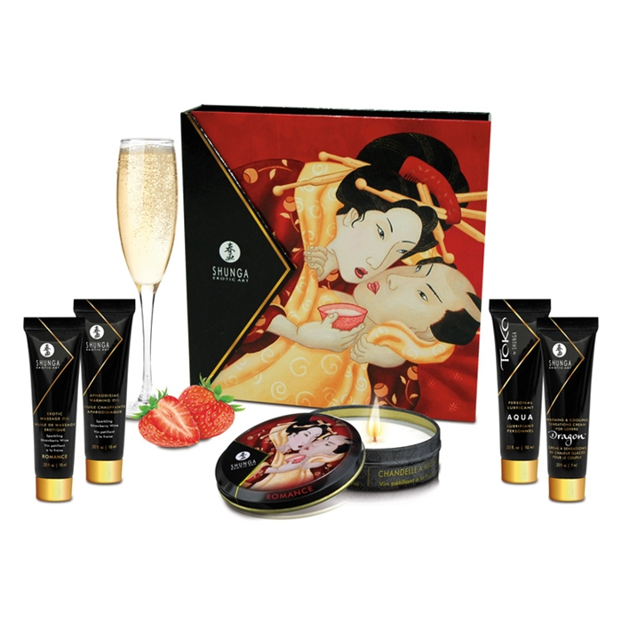 Shunga - Coffret Vin Pétillant à la Fraise