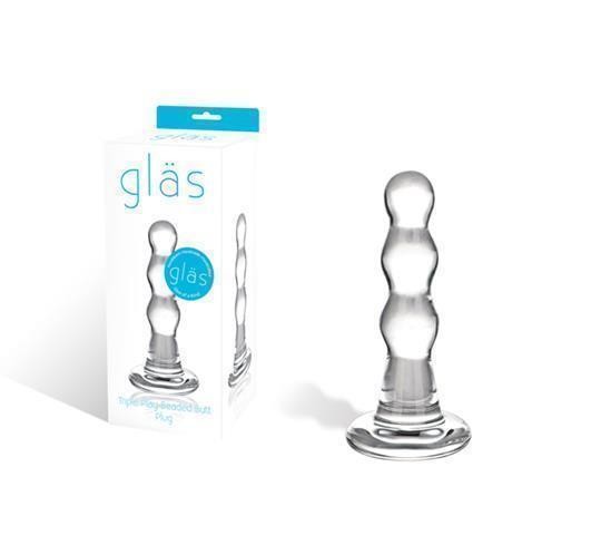 Gläs - Triple Play Beaded Butt Plug