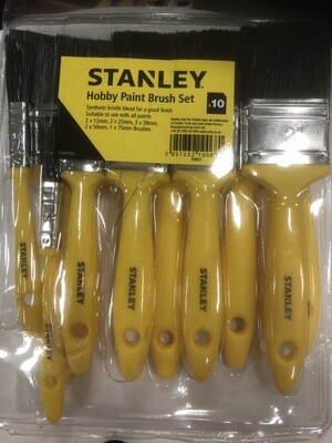 Stanley 10 piece hobby paint brush set