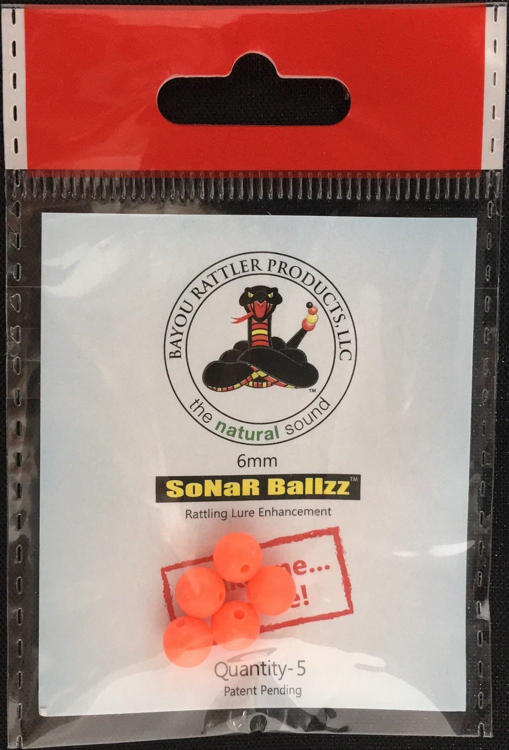 SoNaR Ballzz, 6mm, Orange 5 count