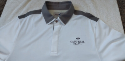 The Double Up Polo - White (Cabo Real Logo)