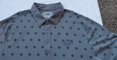 The Cleary A Pattern Polo - Grey (Cabo Real Logo)