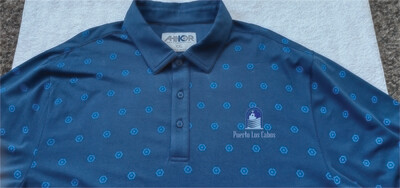 The Cleary A Pattern Polo - Deep Ocean (PLC Logo)