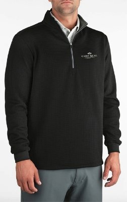 The Optic 1/4 Zip - Black (Cabo Real Logo)
