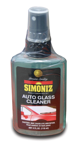 Simoniz Glass Cleaner - Spray Bottle Flat - (4oz. bottle)