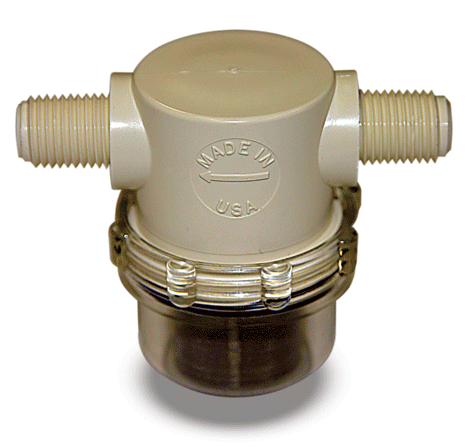 Small Clear Bowl Strainer - 1/4” M x 1/4” M - 40 MESH