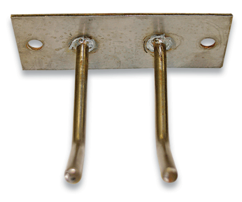 Stainless Foam Brush Bracket with Two Prongs