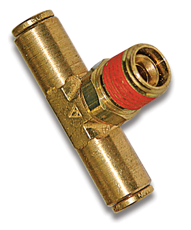 Tube Tee X Swivel Male - 3/8" x 1/4"