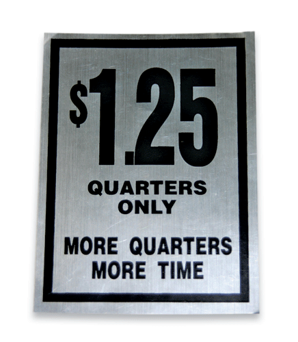 Foil Decal - $1.25 – Quarters Only - More Quarters More Time