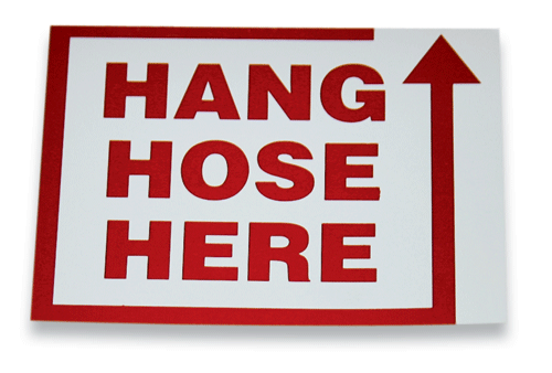 Hang Hose Here Decal