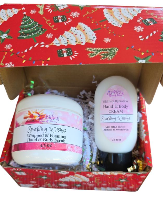 &quot;SPARKLING WISHES&quot; Hand &amp; Body Scrub &amp; Cream Combo