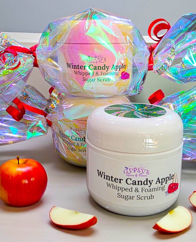 Candy Wrapped "WINTER CANDY APPLE" Hand & Body Scrub, Mini Candy Wrapped "WINTER CANDY APPLE" Hand & Body Scrub, Mini