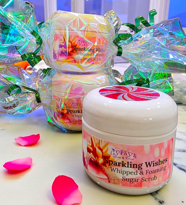 Candy Wrapped "SPARKLING WISHES" Hand & Body Scrub, Mini Candy Wrapped "SPARKLING WISHES" Hand & Body Scrub, Mini