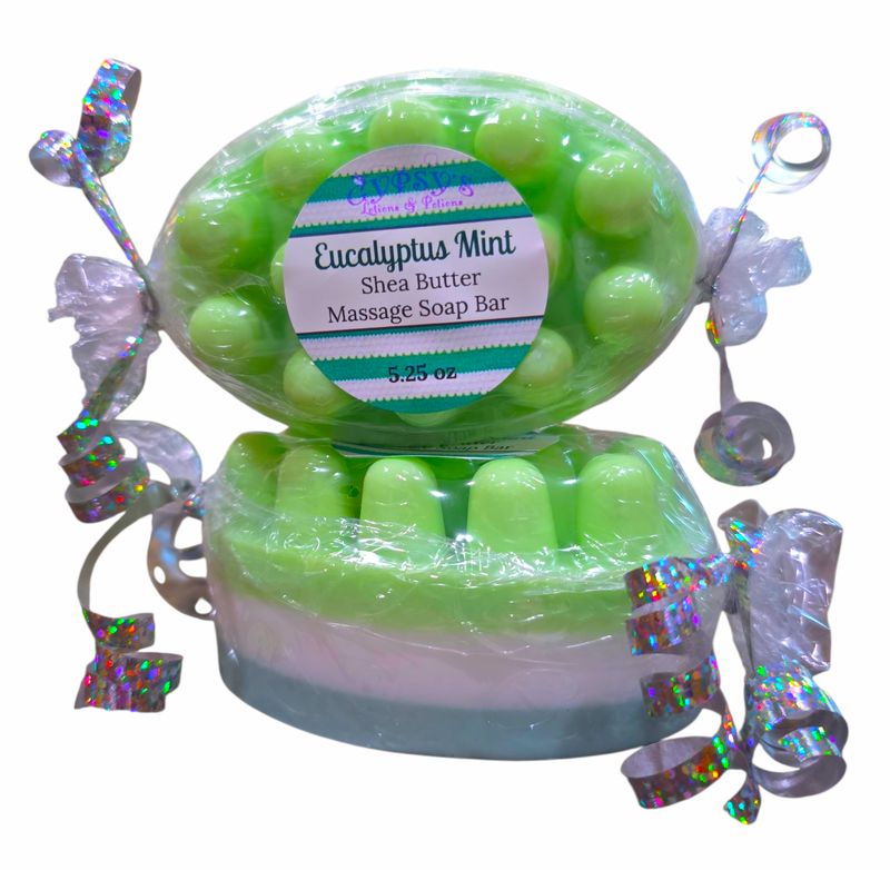 Massage Soap Bar, Eucalyptus Mint Massage Soap Bar, Eucalyptus Mint