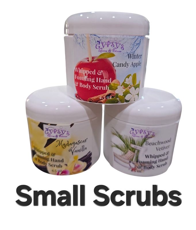 Whipped and Foaming Hand and Body Sugar Scrub (with Soap) SMALL