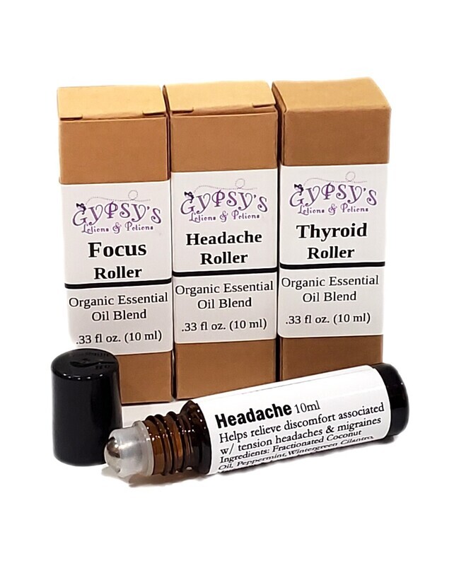 Organic Essential Oil Rollers, 10 ml