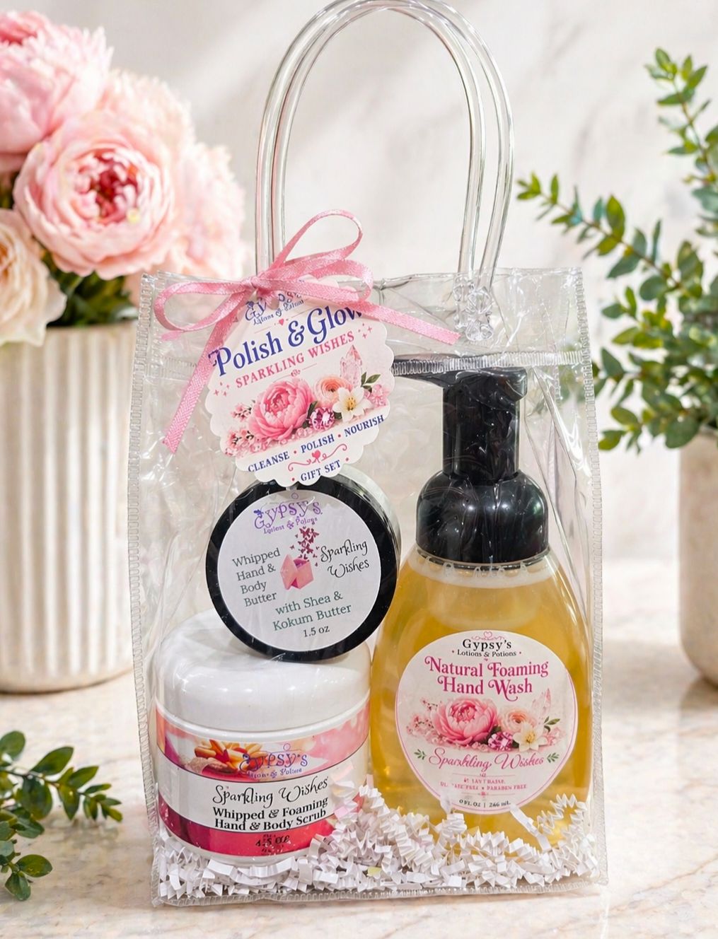 Sparkling Wishes Polish &amp; Glow Gift Set | Body Care Trio