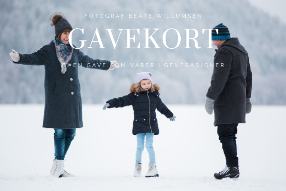 Gavekort på fotografering Gavekort på fotografering