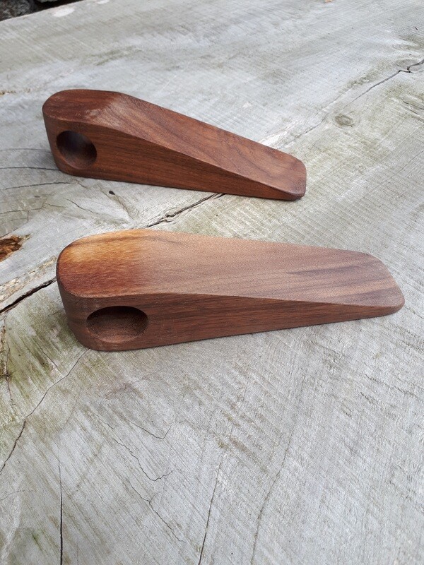 Solid Walnut Wooden Doorstop