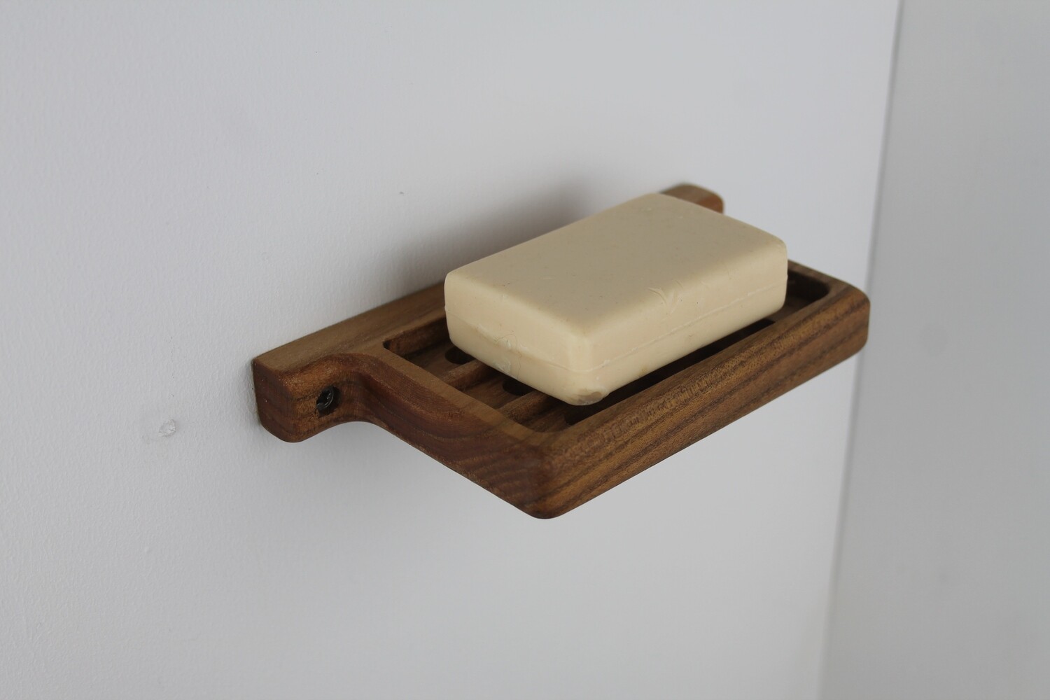 Wall Mounted Teak Soap Dish, Wooden Soap Holder