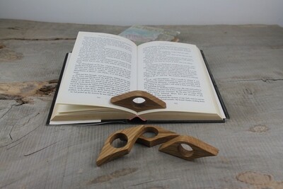 Oak Wood 22mm Thumb Ring Book Page Holder, Book Buddy