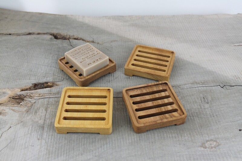 Wooden Self Draining Soap Dish, Plastic Free