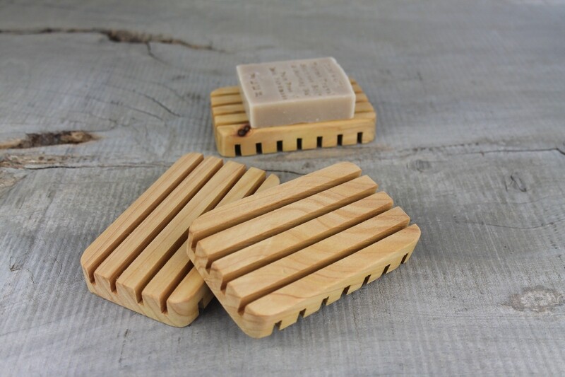 Cypress Pine Draining Soap Dish, Handmade, Plastic Free