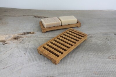 Large Wooden Draining Soap Dish, Teak Soap Saver