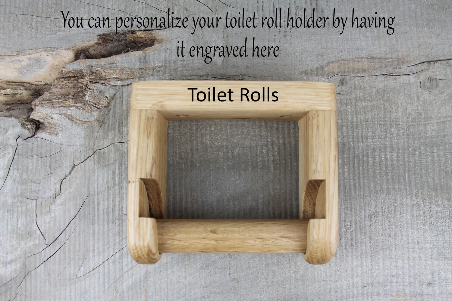 Funerom Vintage Design Wooden Toilet Roll Holder - Wall Mounted