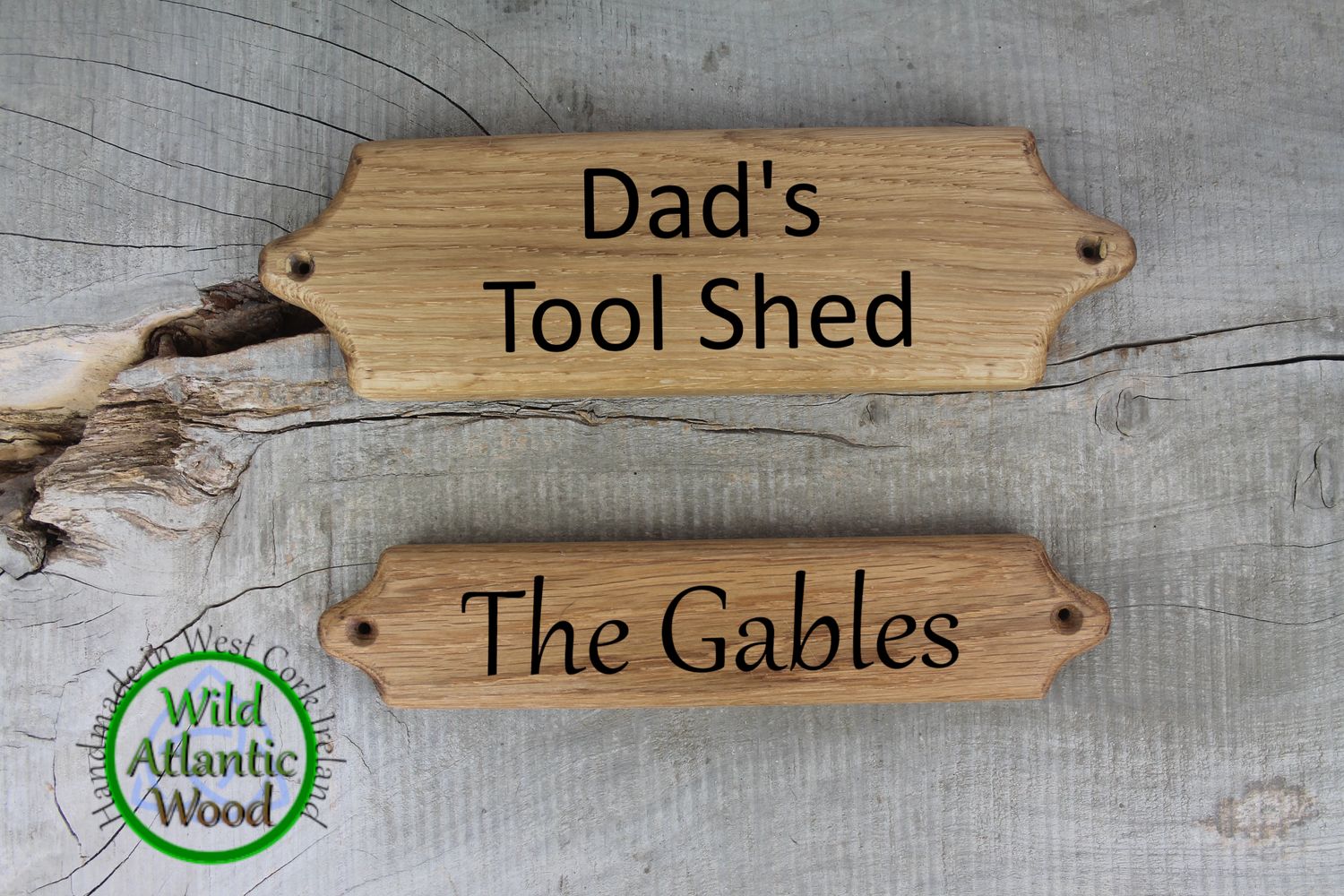 Personalized Oak Wood Signs