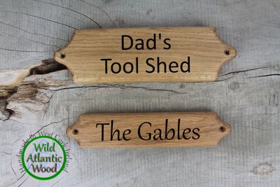 Personalized Oak Wood Signs