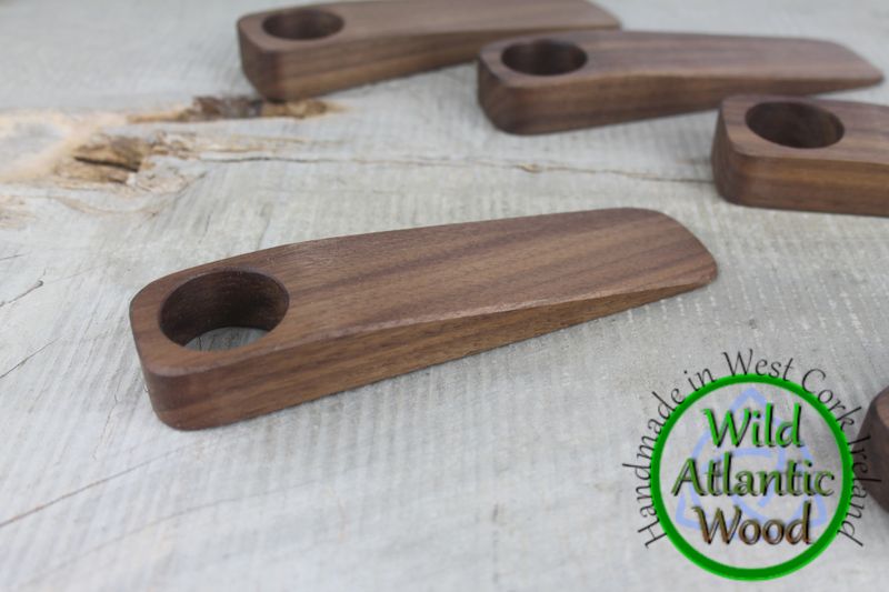 Handmade Slim Walnut Door Stop Can Be Personalized