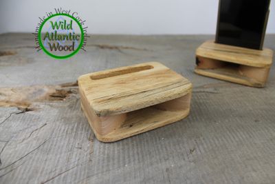 Spalted Beech Phone Stand Amplifier, Passive Speaker